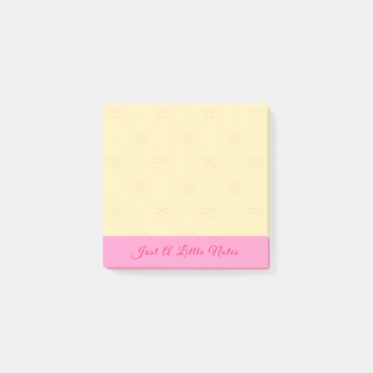Just A Little Note Pink Bow Watermark On Yellow (Voorkant)