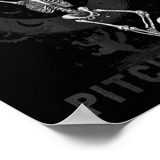 Just A Little Ray Of Tch Black Halloween Skeleton  Poster (Hoek)