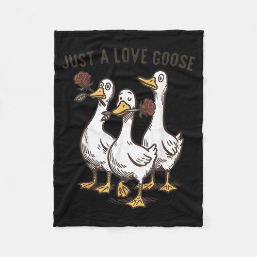 Just A Love Goose Funny Goose Happy Valentine’s Da Fleece Deken (Voorkant)