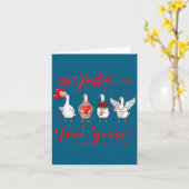 Just A Love Goose Funny Valentine Cute Goose For W Kaart (Gele Bloem)