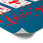 Just A Love Goose Funny Valentine Cute Goose For W Poster (Hoek)