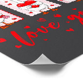 Just A Love Goose Funny Valentine Cute Goose For W Poster (Hoek)