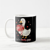 Just A Lovely Goose Bouquet Roses Floral Valentine Koffiemok (Links)