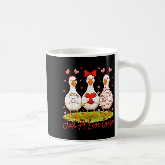 Just A Lovely Goose Coffee Funny Valentine Silly G Koffiemok (Rechts)