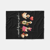 Just A Lovely Goose Cute Silly Goose Valentine's D Fleece Deken (Voorkant (Horizontaal))