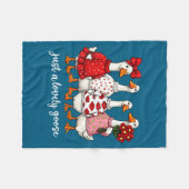 Just A Lovely Goose Cute Silly Goose Valentine's D Fleece Deken (Voorkant (Horizontaal))