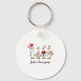 Just A Lovely Goose Cute Silly Goose Valentine's D Sleutelhanger