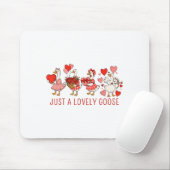 Just A Lovely Goose Valentines Day Cute Heart Goos Muismat (Met muis)