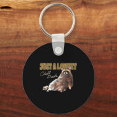 Just A Lowkey Chill Dude Cute Raccoon Funny Meme  Sleutelhanger (Voorkant)