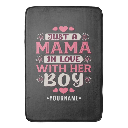 Just a Mama in Love with Her Boy Badmat (Voorkant Verticaal)