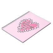 Just a Matcha Girl Heart Aesthetic – Pink Cute Notitieboek (Linkerzijde)