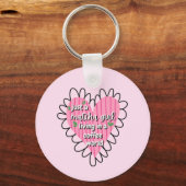 Just a Matcha Girl Heart Aesthetic – Pink Cute  Sleutelhanger (Achterkant)