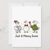 Just A Merry Goose Festive Holiday Design Kaart (Voorkant)