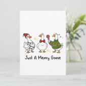 Just A Merry Goose Festive Holiday Design Kaart (Staand voorkant)