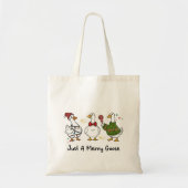 Just A Merry Goose Festive Holiday Design Tote Bag (Voorkant)