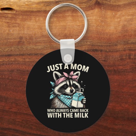 Just A Mom Who Always Came Back With The Milk Moth Sleutelhanger (Voorkant)