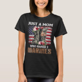 Just A Mom Who Raised Marines American Flag Gifts T-shirt (Voorkant)