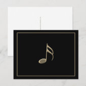 "Just a Note" Gouden muziek Note Zwart Briefkaart (Voorkant / Achterkant)