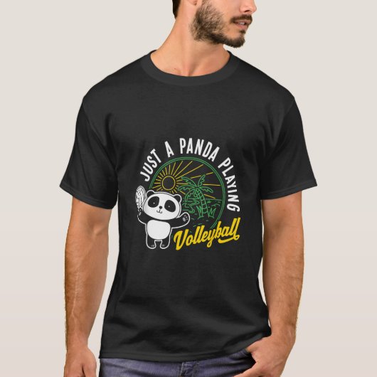 Just A Panda Playing Volleyball Animal T-shirt (Voorkant)