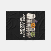 Just A Spooky Raccoon Halloween Costume Cartoon De Fleece Deken (Voorkant (Horizontaal))