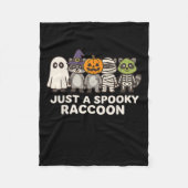 Just A Spooky Raccoon Halloween Costume Cartoon De Fleece Deken (Voorkant)
