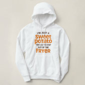 Just A Sweet Potato Funny Quote Hoodie (Design voorkant)
