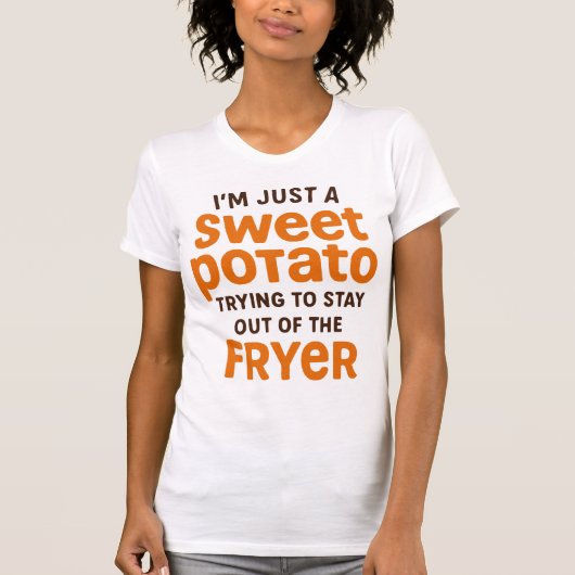Just A Sweet Potato Funny Quote T-shirt (Voorkant)