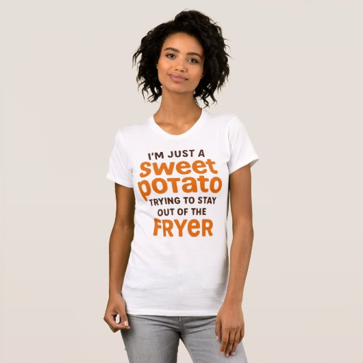 Just A Sweet Potato Funny Quote T-shirt (Voorkant volledig)