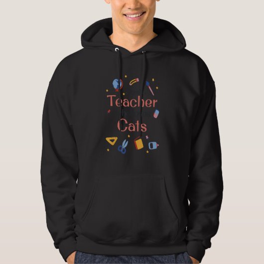 Just a Teacher who loves Cats - Funny teaching pet Hoodie (Voorkant)