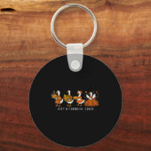 Just A Thankful Goose Funny Silly Goose Thanksgivi Sleutelhanger (Voorkant)