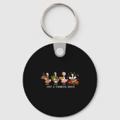 Just A Thankful Goose Silly Thanksgiving Fall  Sleutelhanger (Voorkant)