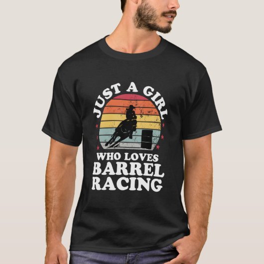 Just A Who Loves Barrel Racing Barrel Racer T-shirt (Voorkant)