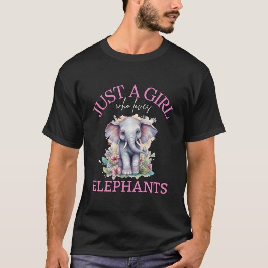 Just A Who Loves Elephants T-shirt (Voorkant)