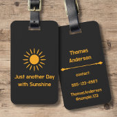 Just another Day with Sunshine Bagagelabel