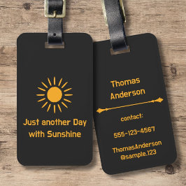 Just another Day with Sunshine Bagagelabel