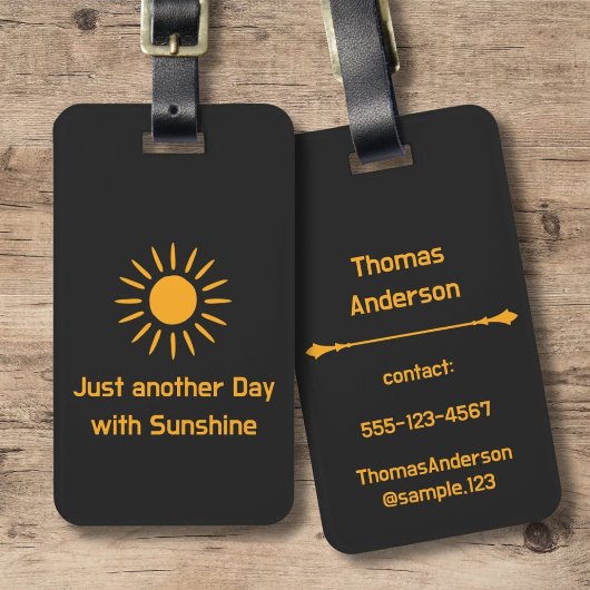 Just another Day with Sunshine Bagagelabel