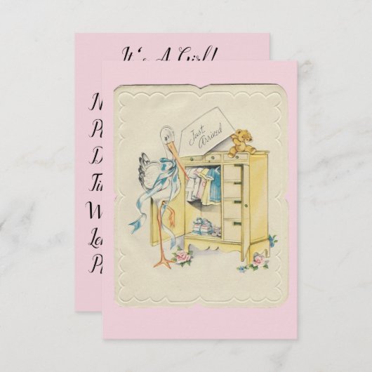  "Just Arrived" Aankondiging van de Geboorte van h (Voorkant / Achterkant)