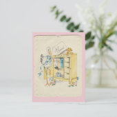  "just Arrived"-Baby met Stork Briefkaart (Staand voorkant)