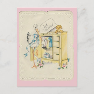 "just Arrived"-Baby met Stork Briefkaart