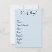  'Just Arrived'-geboorteaankondiging Kaart (Achterkant)