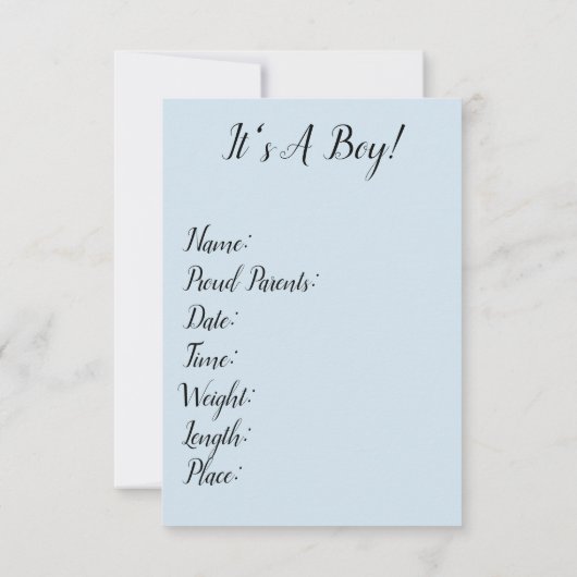  'Just Arrived'-geboorteaankondiging Kaart (Achterkant)