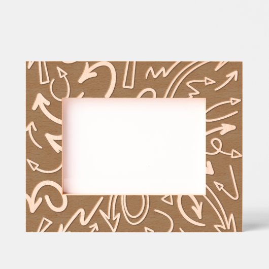 Just Arrows Etched Wooden Frame Engraved Frames Gegraveerde Lijstjes (Voorkant)
