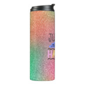 Just Be Happy Thermische Bekerglas Thermosbeker (Gedraaid links)