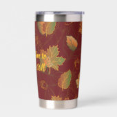 Just Be Still Fall Leaves Geïsoleerde Drinkbeker (Links)