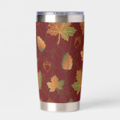 Just Be Still Fall Leaves Geïsoleerde Drinkbeker (Achterkant)