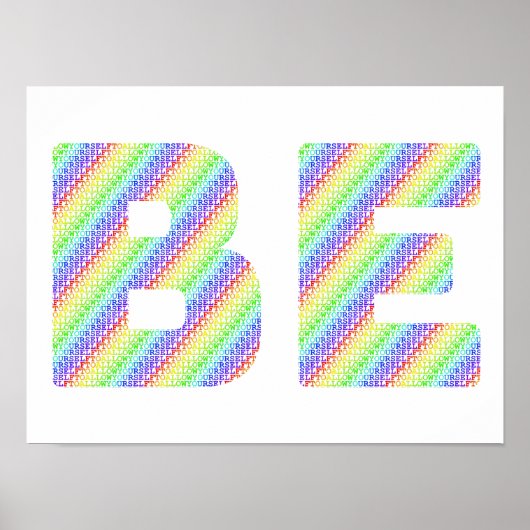 Just BE: The Permission to Exist Rainbow Art Poste Poster (Voorkant)
