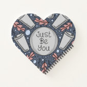 Just be you- hand drawn illustration  notitieboek (Achterkant)