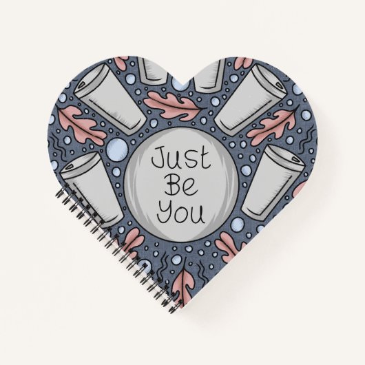 Just be you- hand drawn illustration  notitieboek (Voorkant)
