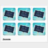 Just Be Yourself Vierkante Sticker (Vel)
