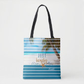 JUST BEACHY Tropical Beach Reizen Tote Bag (Voorkant)